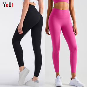 Leggings de yoga et de fitness personnalisés pour femmes, taille haute, longueur cheville, effet ventre plat, <span class=keywords><strong>push</strong></span>-<span class=keywords><strong>up</strong></span>, avec poches, couleur unie, extensibles dans quatre directions, 45 couleurs - Product Image 5