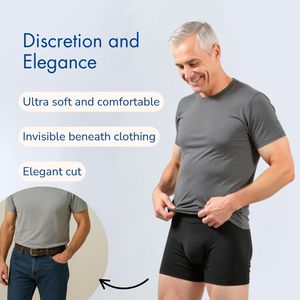 Caleçon Boxer en Coton Lavable et Réutilisable Anti-Fuites <span class=keywords><strong>pour</strong></span> Incontinence <span class=keywords><strong>Urinaire</strong></span> Masculine à Fort Débit - Product Image 5