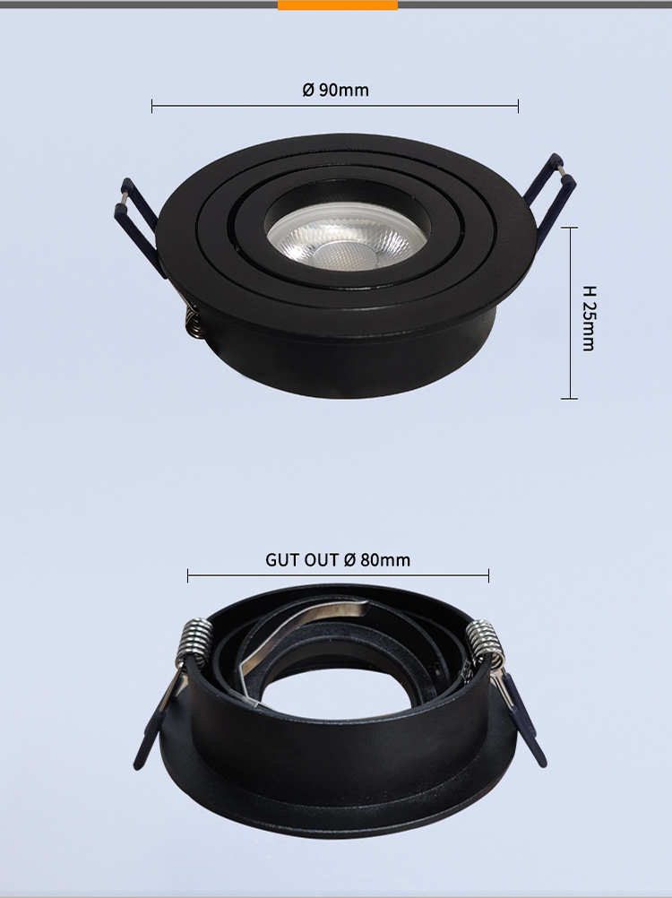 MR16 Adjustable Downlight 80mm Cut Out Diameter For Office