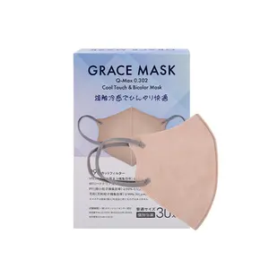 3 lapisan masker wajah pelindung penutup Respirator bernapas lipat 3D masker perasaan dingin