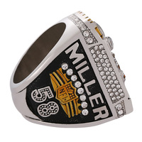 Anillo de campeonato Denver Broncos 2015 de alta calidad personalizado de fábrica, anillo de joyería de moda con chapado en oro