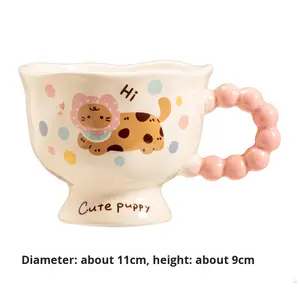 Taza de cerámica de estilo Ins de moda, taza de agua de alto valor <span class=keywords><strong>para</strong></span> <span class=keywords><strong>parejas</strong></span> <span class=keywords><strong>para</strong></span> desayuno en casa, leche o regalos de cumpleaños - Product Image 5