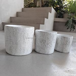 Jardinières rondes en béton de style européen, grandes jardinières d'intérieur et d'extérieur, vase à fleurs pour la décoration de la maison, pour pépinière, pour la plantation - Product Image 4