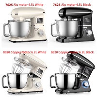 Robot de cuisine électrique avec batteur à œufs, écran LCD, batteur sur socle pour la pâte et les gâteaux, robot culinaire