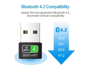 2-trong-1 Mini USB BT WIFI Receiver và Transmitter 8723du mạng không dây Card Adapter 4.2 phiên bản bên ngoài Cổ Phiếu có sẵn - Product Image 3