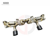 Escape Trasero SDO Ultraligero de Titanio para Porsche 718 Cayman GT4 4.0L 2019-2024, Silenciador de Alto Rendimiento con Válvula y Puntas Negras