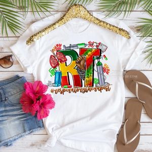 Thérapeute respiratoire histoire noire DTF impression par transfert de chaleur fer sur autocollants Sublimation pour vêtement chemise sweat oreillers - Product Image 5