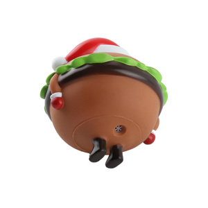 Wholesale Cute Christmas Hamburger <b>Dog</b> Squeaky Toy Durable PVC Chew Toy for Puppies Interactive Play - Product Image 5