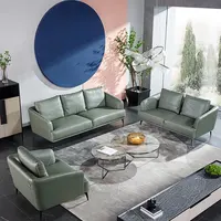 Sofá de couro de luxo, sofá de couro com 1 2 3 lugares para sala de estar e sofá