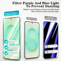 Usine verre Anti-reflet Anti lumière bleue Film de protection d'écran de téléphone portable Film de protection anti-rayures pour Samsung S25