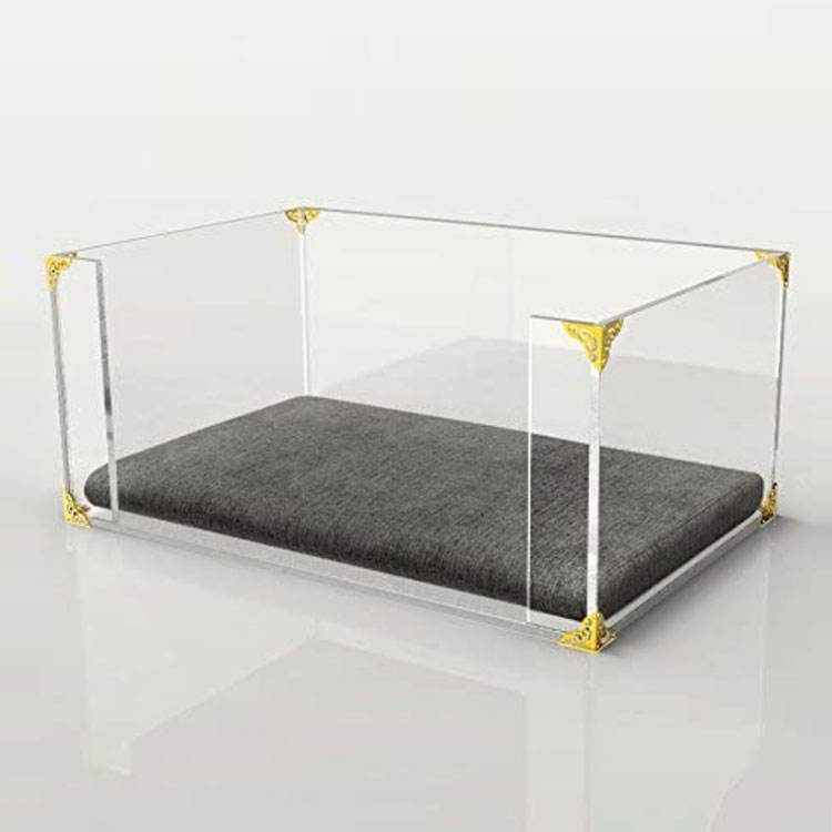 JAYI Clear Acrylic Dog Cat Bed Modern Stylish Pet Bed