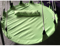 Nouvel arrivage Balançoire pour balcon, cour, villa extérieure, jardin, hamac rond vert, balançoire suspendue