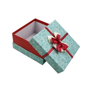 Wholesale rigid cardboard paper box base and lid Packaging Boxes lid and base box with ribbon - Product Image 5