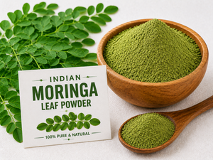 Poudre de feuilles de Moringa de qualité alimentaire, extrait végétal, extraite par solvant, premium, finement moulue, poudre verte naturelle pour smoothies et boissons - Product Image 1