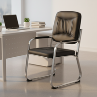 Chaise de bureau exécutive contemporaine en cuir à dossier haut avec fonction extensible, structure en acier inoxydable, design ergonomique confortable