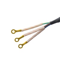 Conducteur de câble tressé en coton multicolore, câble Cooper ou CCA avec fiche à 2 broches, approuvé VDE pour l'alimentation électrique en fer