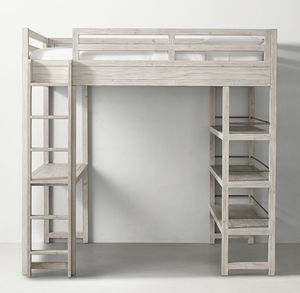 Meubles de chambre à coucher en bois modernes personnalisables, lit superposé confortable avec échelle - Product Image 3
