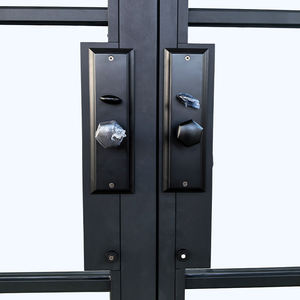 الأكثر شعبية في المصنع عزل حراري أسود أمامي باب فرنسي مزدوج لفندق مدخل شقة - Product Image 5