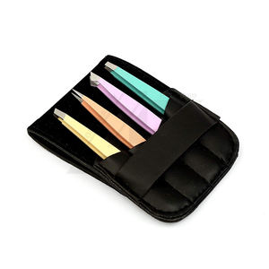 Ensemble de 4 pinces à épiler professionnelles en acier inoxydable, pinces à sourcils à pointe inclinée, pointues et droites, meilleur modèle 2026 - Product Image 6