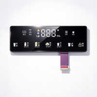 Autocollant de clavier capacitif pour panneau de commande tactile de distributeur d'eau intelligent avec superposition graphique couleur personnalisée en usine