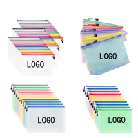 Vente directe d'usine, taille au choix, porte-documents en plastique PVC imperméable, pochettes en maille A4 avec logo personnalisé