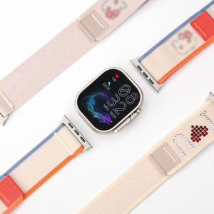 Bracelet de montre en nylon tressé Win-Win pour <span class=keywords><strong>Apple</strong></span> <span class=keywords><strong>Watch</strong></span> <span class=keywords><strong>Ultra</strong></span> et IWatch 10 <span class=keywords><strong>Trail</strong></span> Loop, bracelet de remplacement en strass - Product Image 2