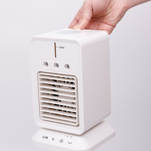 Mini Desktop Air <b>Cooler</b> With Humidify Function USB Portable Oscillating Fan For Home Office Use - Product Image 1