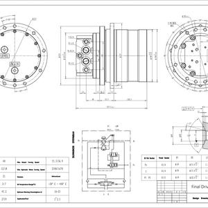 Réducteur final pour mini-excavatrice Volvo EC25 Pièces détachées MAG18VP-230 MAG18VP-350 TM03 Ensemble de moteur de déplacement hydraulique - Product Image 6
