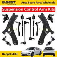 Kits de bras de suspension pour Changan Deepal SL03 : bras supérieur et inférieur avant, biellettes de stabilisation, bagues, et ensemble de biellettes de direction intérieures et extérieures