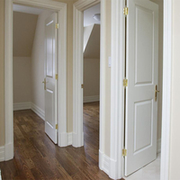 DAIYA portes intérieures en bois contemporain avec double porte en verre trempé