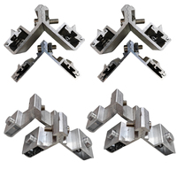 Connecteurs d'angle en aluminium et supports d'angle métalliques durables à visser pour quincaillerie de portes et fenêtres, idéaux pour les salles de bain