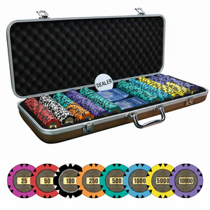 Gold Bullion 40mm 14g Clay Poker Chipset 300/500 Pcs with <b>Tray</b> High Quality Set for Professional Players - Product Image 1