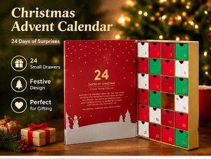 Custom 24 Drawers <b>Christmas</b> Countdown Gift Box Smooth Drawers Festive <b>Artwork</b> for Chocolate Holiday Gifts Advent Calendar Box - Product Image 3