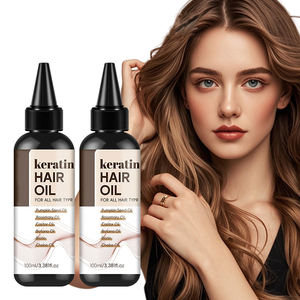 Ventes chaudes 100 ml Traitement naturel biologique du cuir chevelu Réparer les cheveux abîmés Huile capillaire à la kératine - Product Image 1