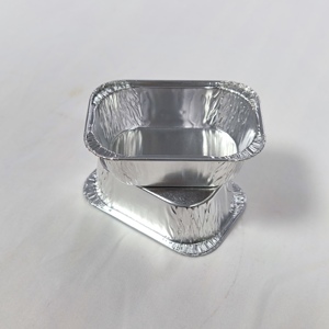 Contenitore <span class=keywords><strong>per</strong></span> <span class=keywords><strong>Alimenti</strong></span> <span class=keywords><strong>in</strong></span> Alluminio Argentato Certificato a Prova di Bambino, con Coperchio <span class=keywords><strong>in</strong></span> <span class=keywords><strong>Plastica</strong></span>, Forma Rettangolare 97*65*32mm, 100ml, Marca AFFIDABILE - Product Image 3