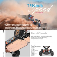 WL Toy 1/18 Diecast Control remoto coche 75 km/h 2,4G Rc coche de juguete sin escobillas 4WD eléctrico de alta velocidad todoterreno Radio Control Drift Car