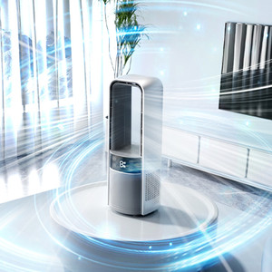 Nuovo 3500mah Usb ricaricabile senza pale ventilatore da tavolo <span class=keywords><strong>50</strong></span> ° oscillazione vento forte senza foro ventilatore da tavolo con luce a Led e temporizzazione - Product Image 3