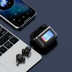 2024 mới nhất V8 LCD màn hình cảm ứng BT 5.3 không dây Earbuds ANC tiếng ồn hủy bỏ trong tai tai tai nghe enc cuộc gọi cao chất lượng tai nghe