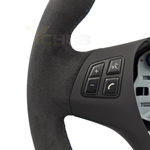 <span class=keywords><strong>Volant</strong></span> en cuir pleine fleur à rayures rouges et bleues, fond plat, pour <span class=keywords><strong>BMW</strong></span> Série <span class=keywords><strong>1</strong></span> et 3 E90 E91 E92 E93 M3 E82 E81 E87 E88 - Product Image 4