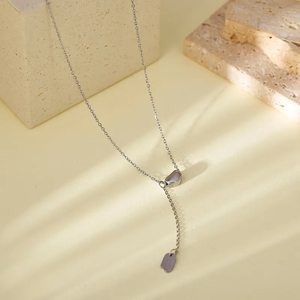 Collar con Colgante de Estrella Lunar Geométrica de Acero Inoxidable 304 de Alta Gama de Lujo para Mujer con Acabado Chapado en Oro Real de 18K - Product Image 5