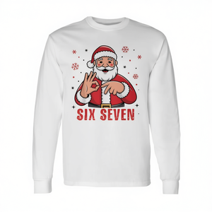 T-shirt a maniche lunghe Six Seven Gen Alpha Meme Santa Xmas - Product Image 2