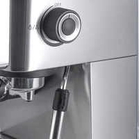 Machine à expresso avec une puissance de 1350 W, nettoyage automatique, système de brassage double et commande à une touche pour une utilisation facile