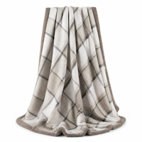 Plaid de luxe en polaire Sherpa antistatique 100 % polyester, double face, épais, chaud, en flanelle, réversible, doux et moelleux, pour canapé, lit, maison et voyage