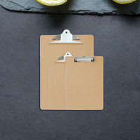 Carpeta de portapapeles de archivo de madera al por mayor, Clip de mariposa A4/A5, Clip de cabeza plana, carpeta de notas de oficina, Bloc de escritura