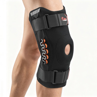Genouillère de soutien stabilisatrice en néoprène avec charnière, épaisse, respirante, protection de base, flexible, élastique, avec fermeture auto-agrippante pour la sécurité sportive