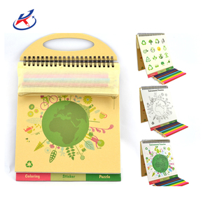 Set di adesivi con libro da colorare <span class=keywords><strong>Eco</strong></span> a spirale in cartone rigido basso MOQ - Product Image 1