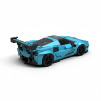 Set de Construcción de Superauto Serie Contenedor, Modelo Clásico de Coche de Carreras Modificado, Juguete de Ensamblaje DIY, Coleccionable para Exhibición 8856