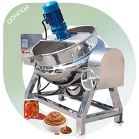 Chaudière de qualité alimentaire cuiseur à confiture Double Vestes Thermo Huile Cuisson Planétaire Mélangeur Pot Viande Inclinaison Veste pour Soupe