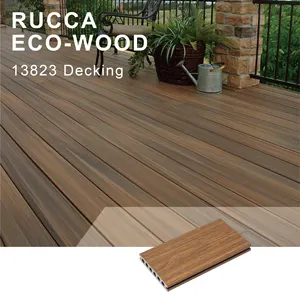 Wetter beständig 138*23 Wasserdicht Langlebiges Holz Kunststoff Deck Composite Decking Boards Bodenbelag für Außen terrasse