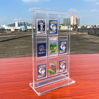 Présentoir de cartes gradées RAY YI en acrylique BGS, portable, anti-UV, écologique, recyclable, à 9 emplacements, facile à assembler